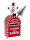 TnS Metal Post Box Santa Claus Red 8.5x3.5x14.5cm