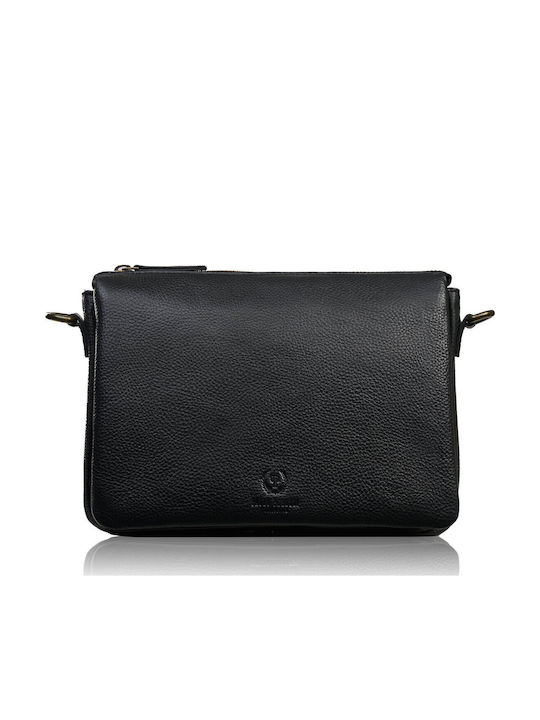 Paolo Peruzzi Leather Women's Bag Shoulder Black