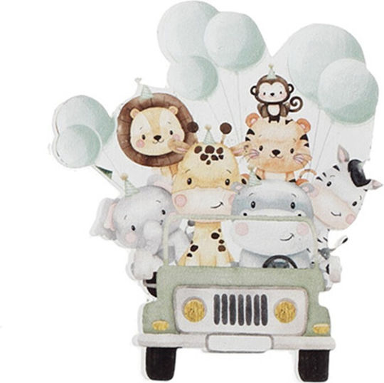 Taufgeschenke Holz Magnet Tiere Dschungel Mγ-113