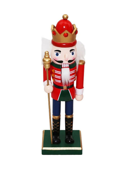 Decorative Wooden Nutcracker Red-Green 7x7x25cm Gift Voucher 16876