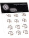 Ro-Ro Accessories Horseshoe Disco Ball Bar Piercing Earring Made of Silver Steel
