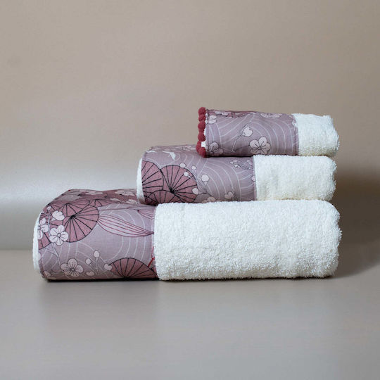 White Fabric Hand Towel Reina 30x50cm White Weight 600gr/m²
