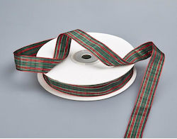 Karierte Weihnachtskränze 15mm x 25m Stück Nv22-14-00050-410