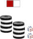 ToyMarkt Wooden Checkers for Backgammon White-Red