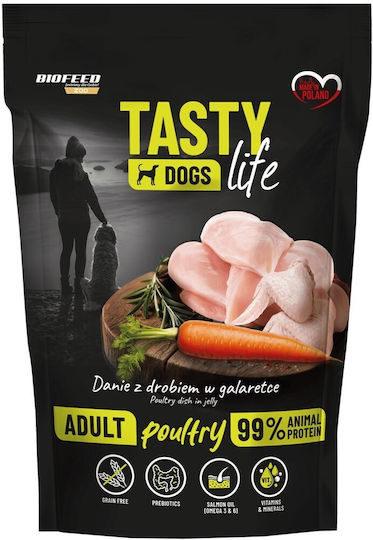 Biofeed 0.5kg Trockenfutter ohne Getreide für erwachsene Hunde mit Geflügel