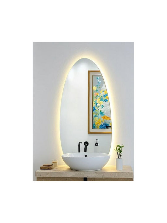 Next Wandspiegel mit Schwarz Rahmen & LED Beleu...