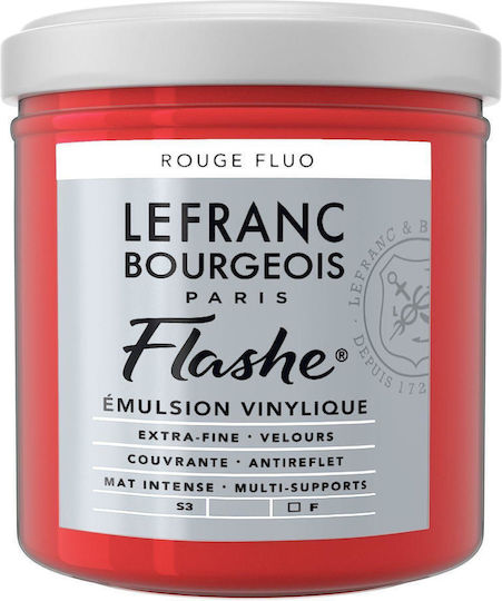 Lefranc & Bourgeois 125ml Flashe Culori Acrilice Seria 409 Roșu Fluorescent