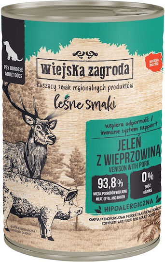 Wiejska Zagroda Forest Flavours Еленско Свинско Течна Храна За Кучета 400г
