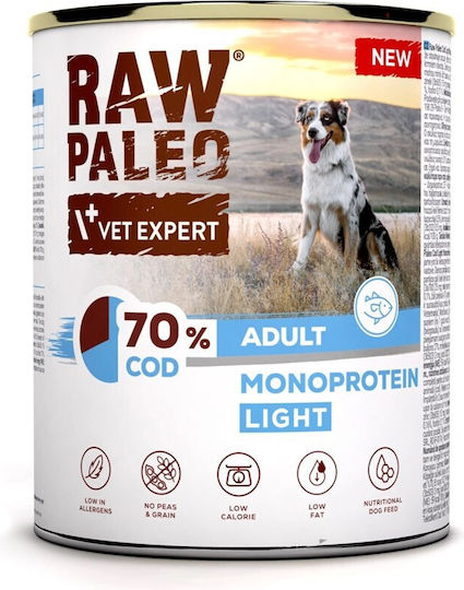 Vetexpert Raw Paleo Cod Light Monoprotein Wet Dog Food 800g