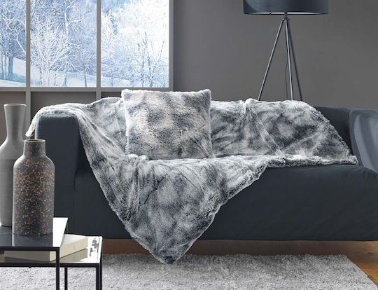 Douceur d'Intérieur Κουβέρτα Fleece Καναπέ 125x150εκ. Grey