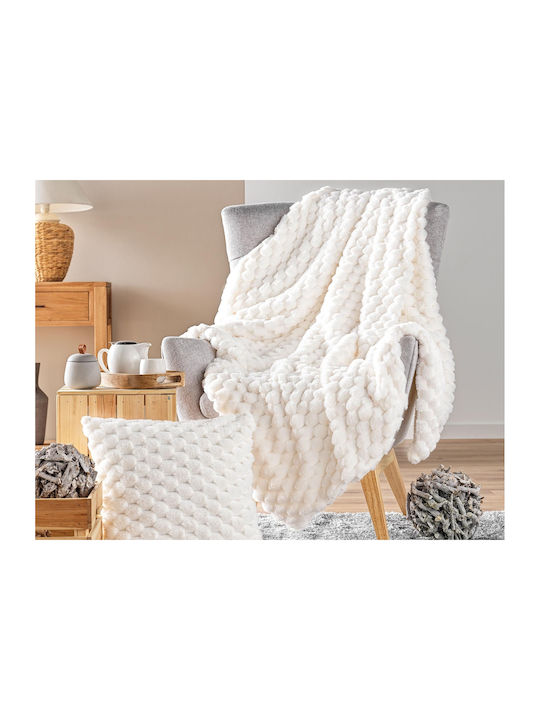 Douceur d'Intérieur Κουβέρτα Sherpa Καναπέ 125x150εκ. White