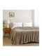 Astron Italy Velvet Blanket Queen Size 220x240cm Beige