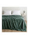 Astron Italy Velvet Blanket Queen 220x240cm Olive