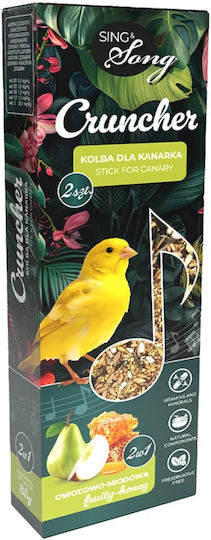 Sing&song Cruncher 85gr Τροφή Καναρίνια 2 1 Μέλι Φρούτα