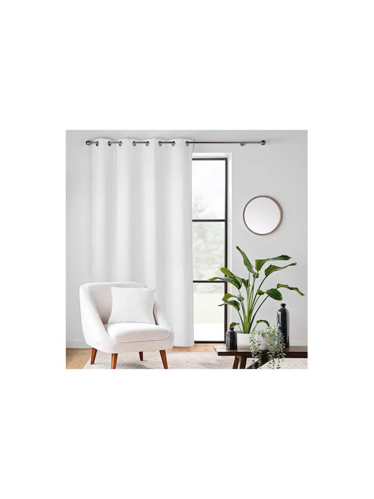 Douceur d'Intérieur Curtain with Grommet White 140x260cm