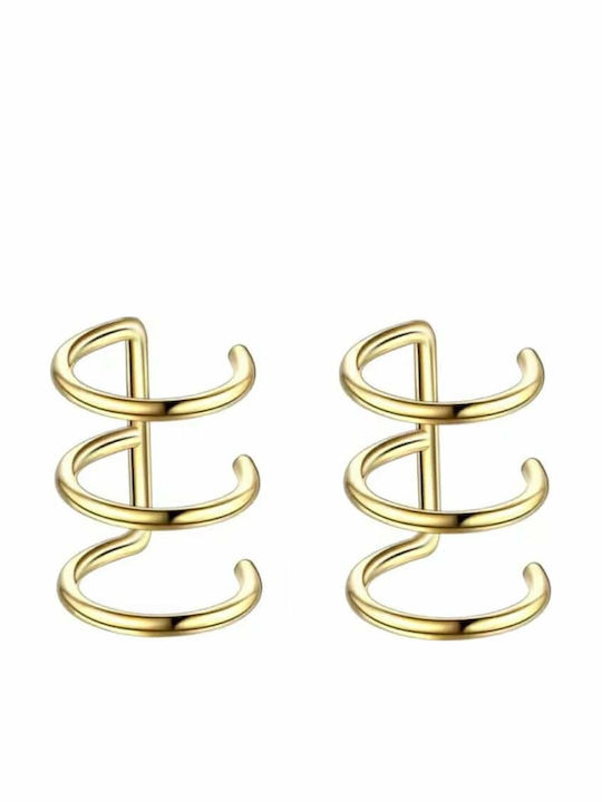 Amalfi Accessories Σκουλαρίκια Cuff από Ατσάλι Επιχρυσωμένα