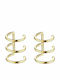 Amalfi Accessories Σκουλαρίκια Cuff από Ατσάλι Επιχρυσωμένα