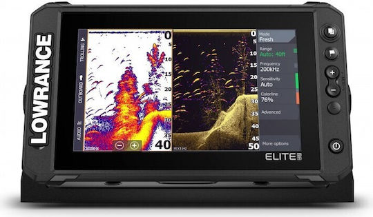 Lowrance Elite FS Depth Gauge 9" with HST-DFSBL 7Pin Eye + XSonic Adapter