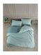 Homeline Cotton Duvet Cover Set 170x235cm Single with Pillowcase 3195 Turquoise