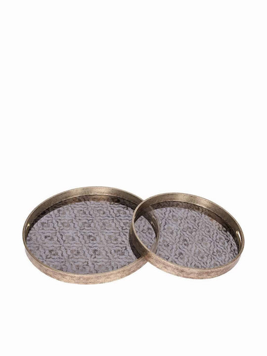 Espiel Διακοσμητικός Δίσκος Glas Rund 39.5x39.5x4cm 2Stück