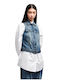 Women's Jean Jacket for Spring or Autumn Navy Blue