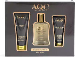 Aquarius Cosmetic Bold Power Ανδρικό Σετ με Eau de Parfum και Shower Gel 3τμχ
