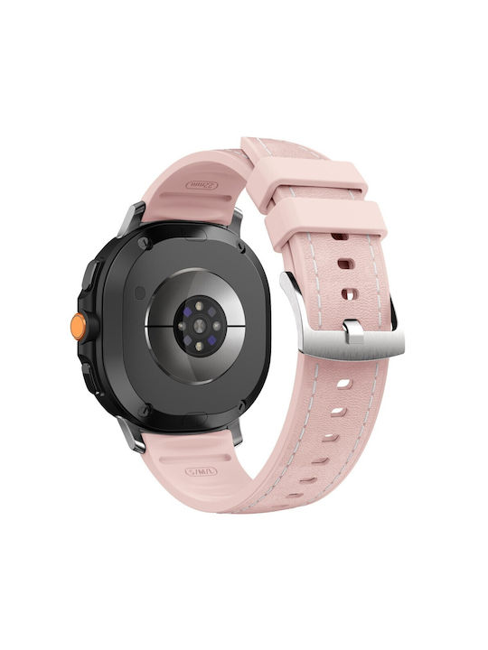 Samsung Galaxy Watch 8 40mm/44 Mm Watch 8 Classic 46mm Tragbare Bänder Silikon Lederoptik Rosa