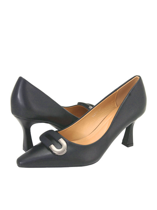 Leder Pumps Schwarz