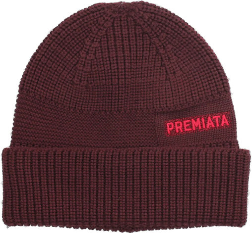Beanie Beanie Knitted in Burgundy color