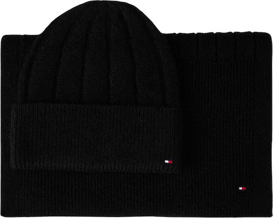Flag Beanie Beanie Knitted in Black color