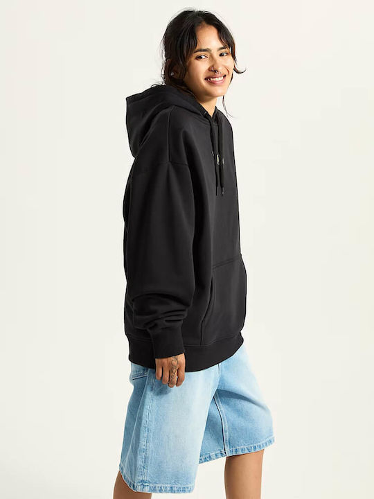 Pullover Women's Sweatshirt Hooded Black