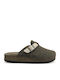 Anatomic Leather Clogs Women's Slippers Green