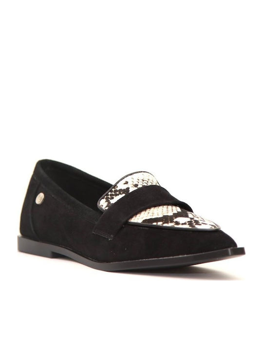 Top3 Δερμάτινα Γυναικεία Loafers σε Μαύρο Χρώμα