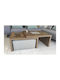 Homexpert Rectangular Central Coffee Table Sofia Wooden with Drawers Oak M80xL145cm