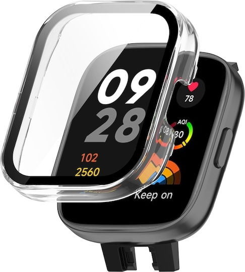 2 in 1 Protection Case + Tempered Glass Xiaomi Redmi Watch 3 Active Redmi Watch 3 Lite Transparent