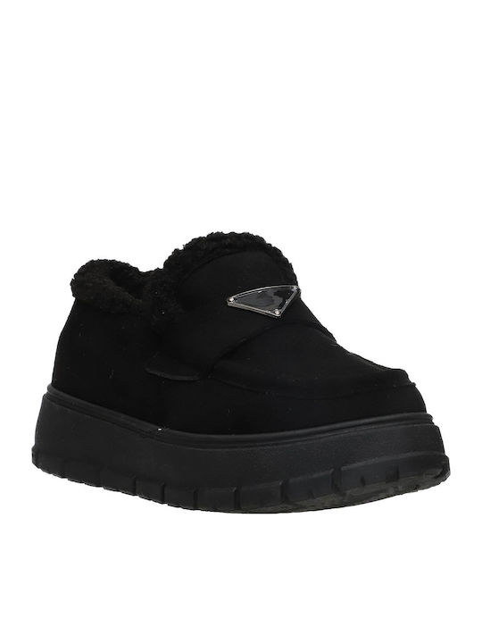 Malena Γυναικεία Loafers σε Μαύρο Χρώμα