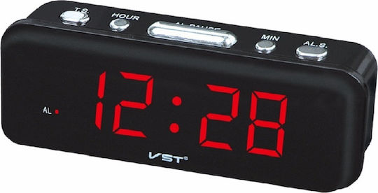 Масов Дигитален Часовник LED с Будилник Зелен VST-738