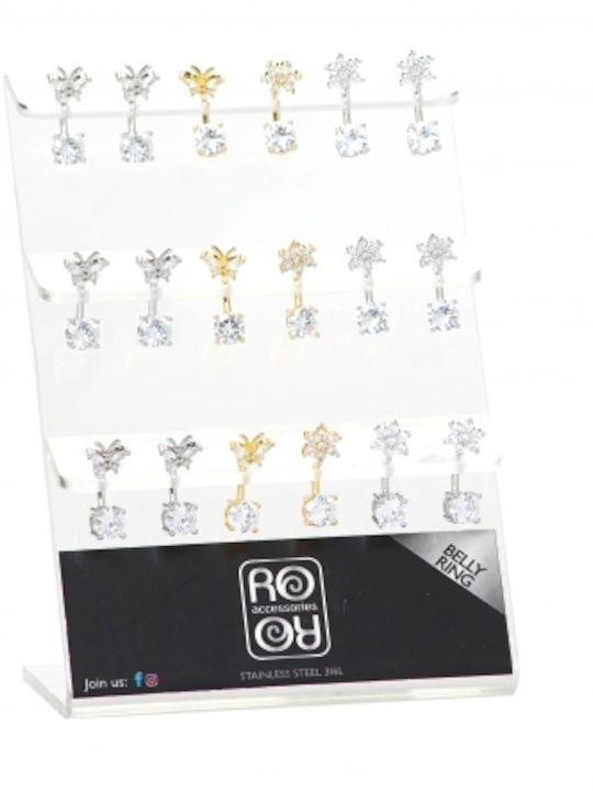 Ro-Ro Accessories Σκουλαρίκι Αφαλού από Ατσάλι
