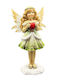 Fairy White Christmas Dress Heart Resin 14 Cm
