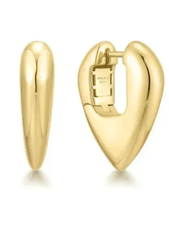 Ania Haie Earrings Hoops made of Silver Gold Plated