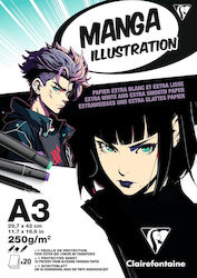 Clairefontaine Μπλοκ Manga 10φ Illustration A3 29,7x42cm 250gr