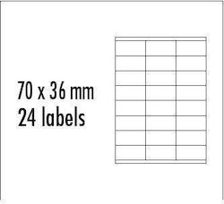 Logo Self-Adhesive Rectangular A4 Labels 70x36mm