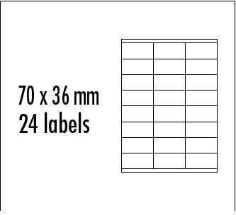 Logo Αυτοκόλλητες Ετικέτες Α4 Ορθογώνιες 70x36mm