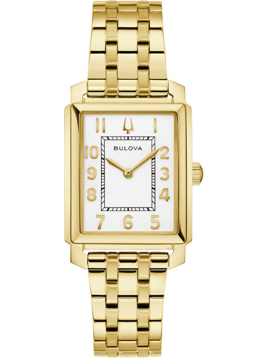 Bulova Sutton Ladies Γυναικείο Ρολόι Μπαταρίας με Χρυσό Μεταλλικό Μπρασελέ