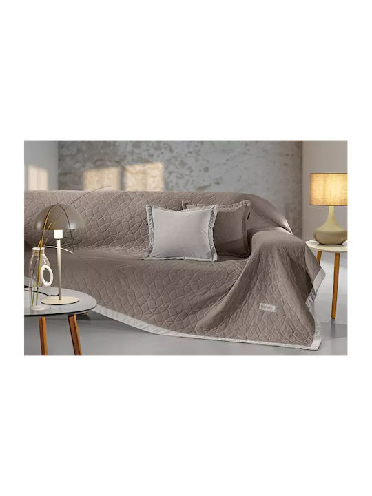 Four-Seater Sofa Throw 170x350 + Pillowcase Guy Laroche Avalon Puro 170x350