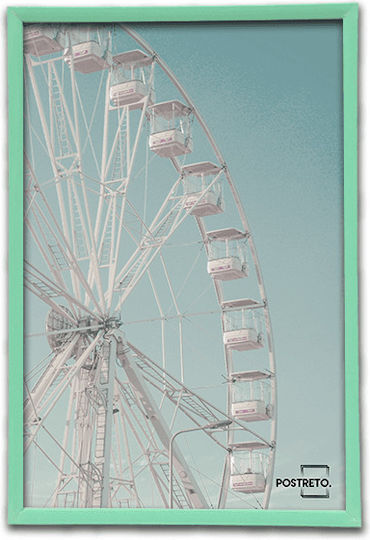 Plastic Light Blue Picture Frame