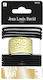 Hair Scrunchies Black Gold Metallic Detail 10 Pieces J.l.david Accesories 15112