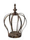 Crown Candle Holder Metal in Brown Color 13.5x18.5cm 1pcs