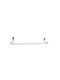 Single Wall-Mounted Bathroom Rail Silver