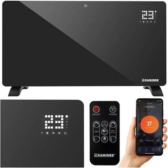 Kaminer Zelva Convector Heater Floor 2500W with Electronic Thermostat and WiFi Black